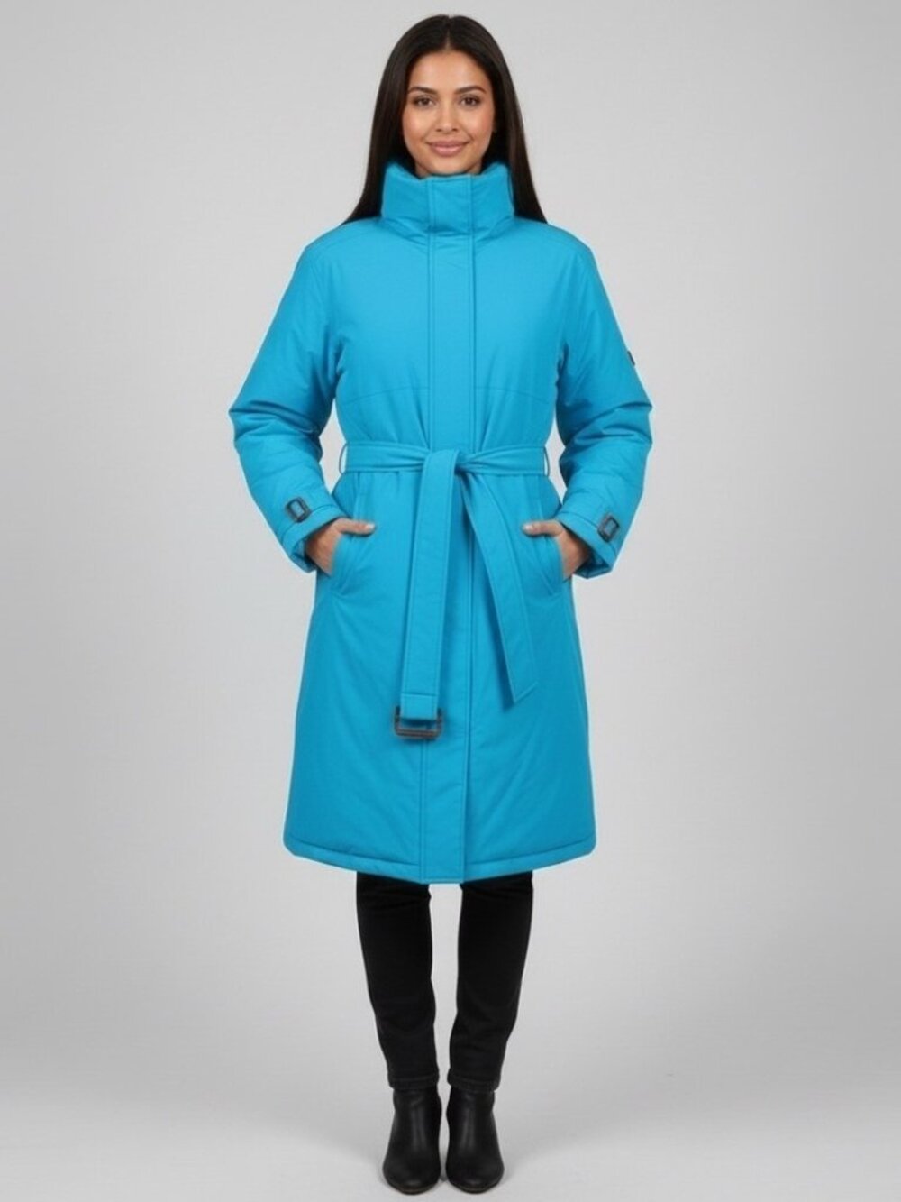 Vintage Blue Down Gore-Tex Duvet Midi Puffer Parka - Small